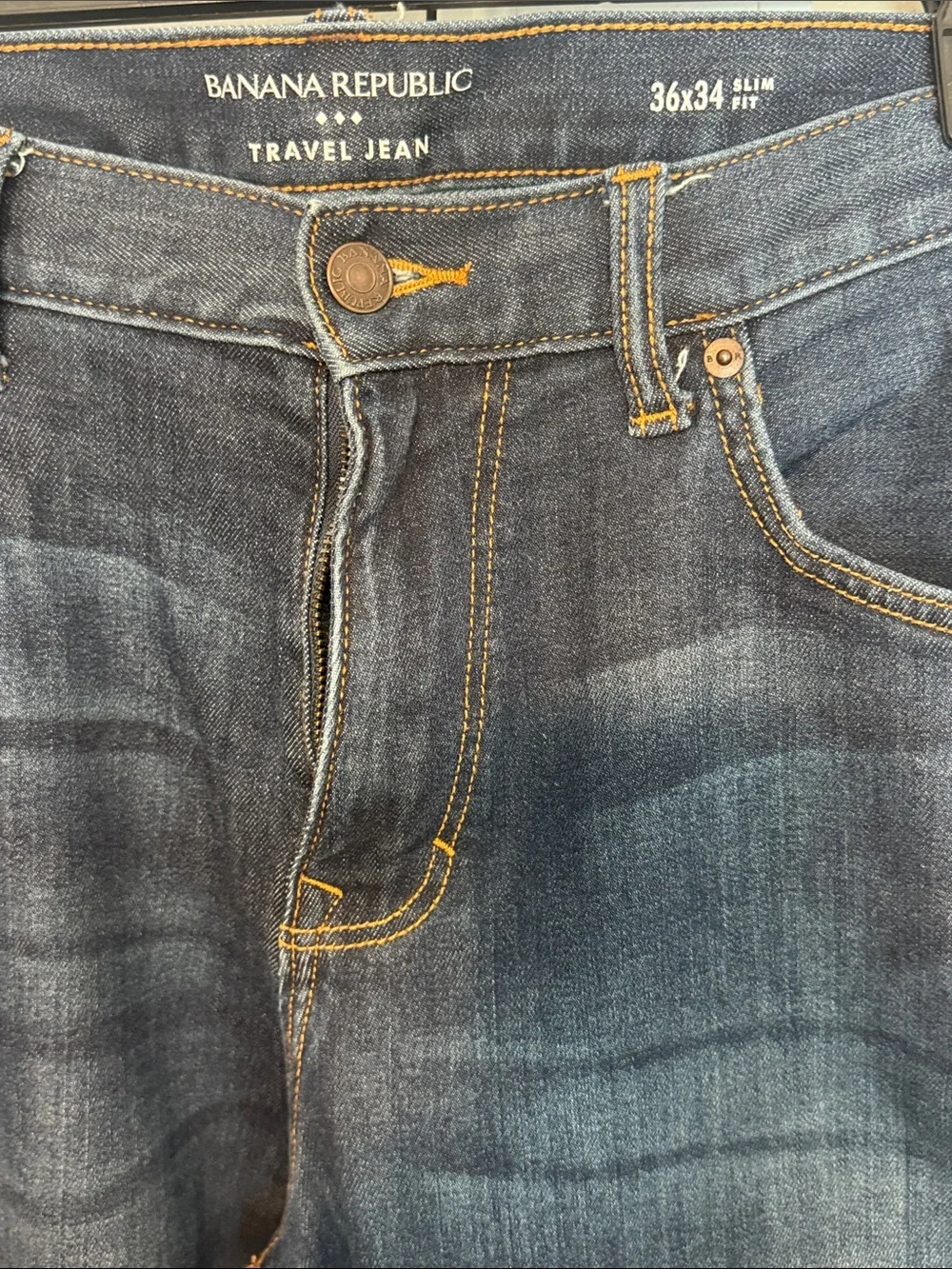 Banana Republic Dark Blue Straight Men’s Jeans Travel 36 x 34